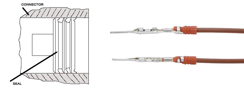 Single Wire Seals And Sealing Plugs For AMP MCP 6.3/4.8K Contact System